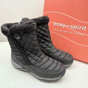 NWT Easy Spirit Sz 7W Women's Exposure 2 Mid Calf Boot in Black